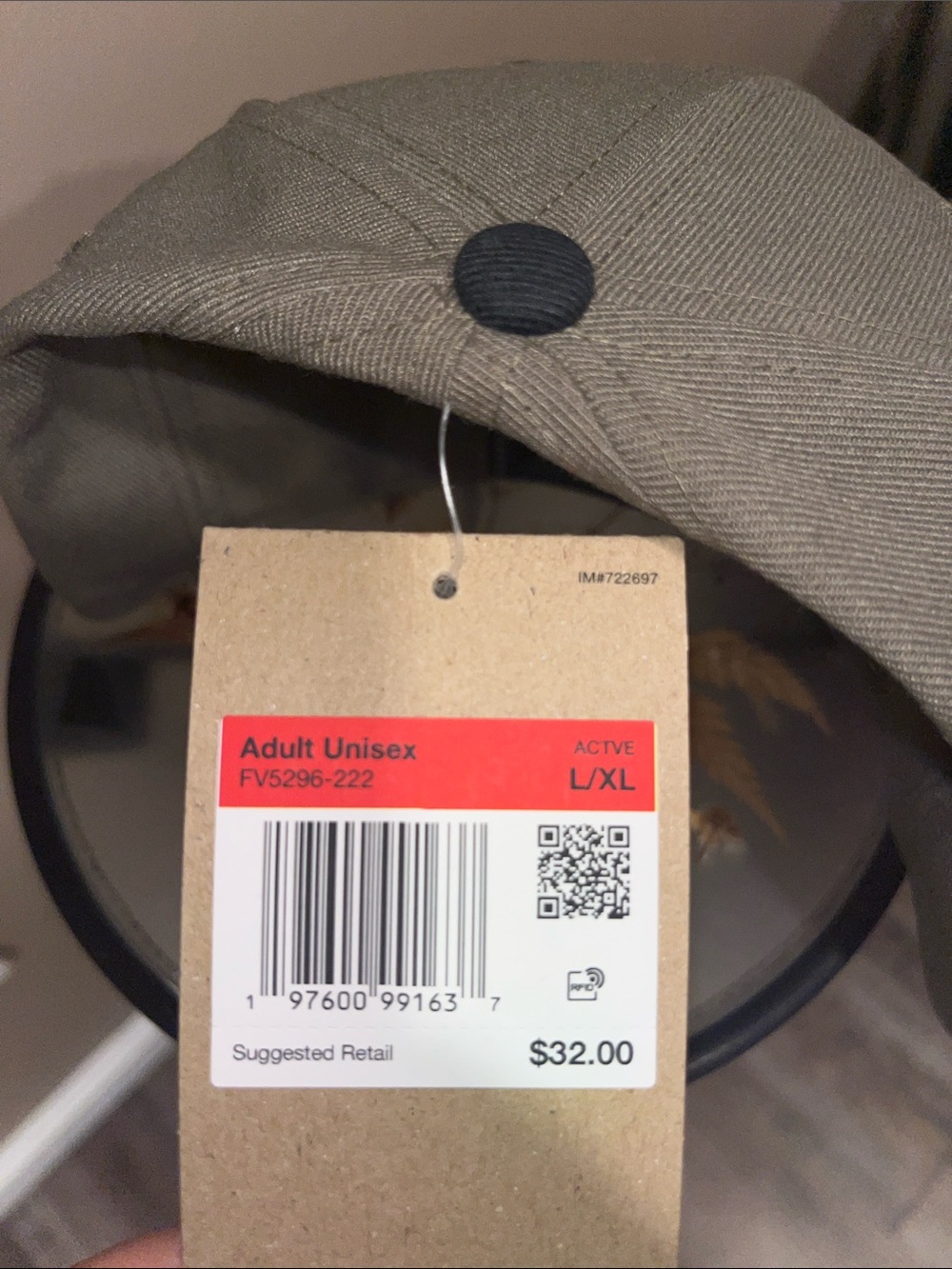 JORDAN - Men’s olive green and black Pro Cap - Size L/XL - Picture 4 of 5